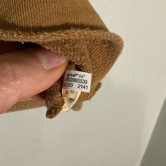 Aerie Fleece Slouchy Turtleneck Tan Camel Boho Oversized Comfy Sweatshirt Size M - Picture 9 of 13